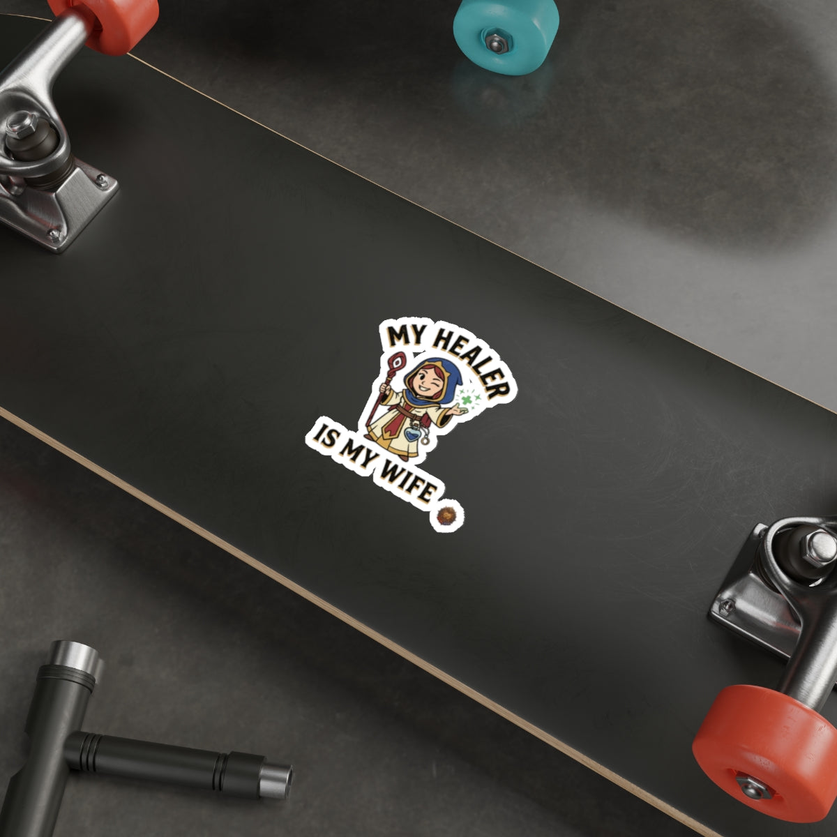 My Healer Is My Wife – RPG Healer Wife Die-Cut Sticker