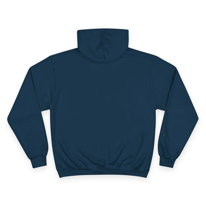 Champion Hoodie — Small Gold Crest Logo Athletic Pullover