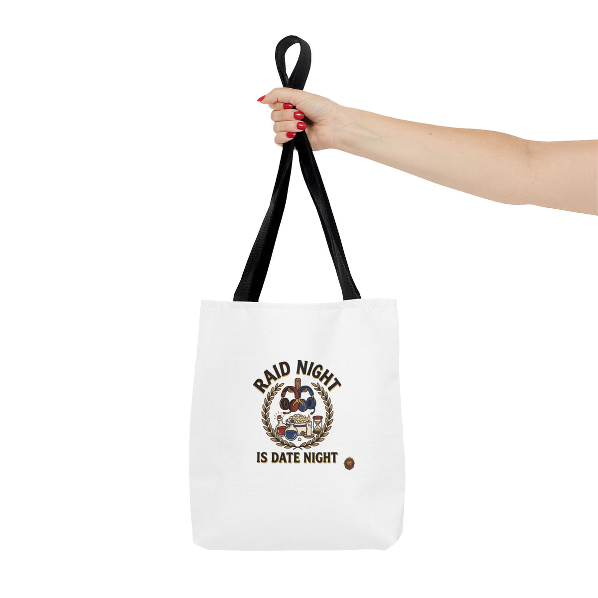 Raid Night Is Date Night Tote Bag — Military Police Themed Canvas Tote