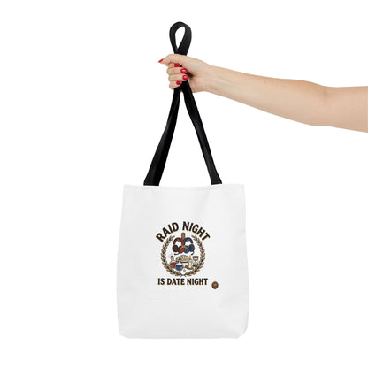 Raid Night Is Date Night Tote Bag — Military Police Themed Canvas Tote