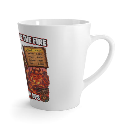 Latte Mug — Gamer Orc ‘Can’t Move Out of the Fire’ Funny MMO Coffee Cup