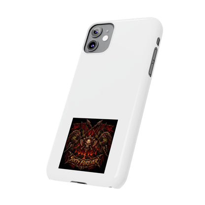 Slim Phone Case — 'Sixty Forever' Gothic Skull & Wings Design
