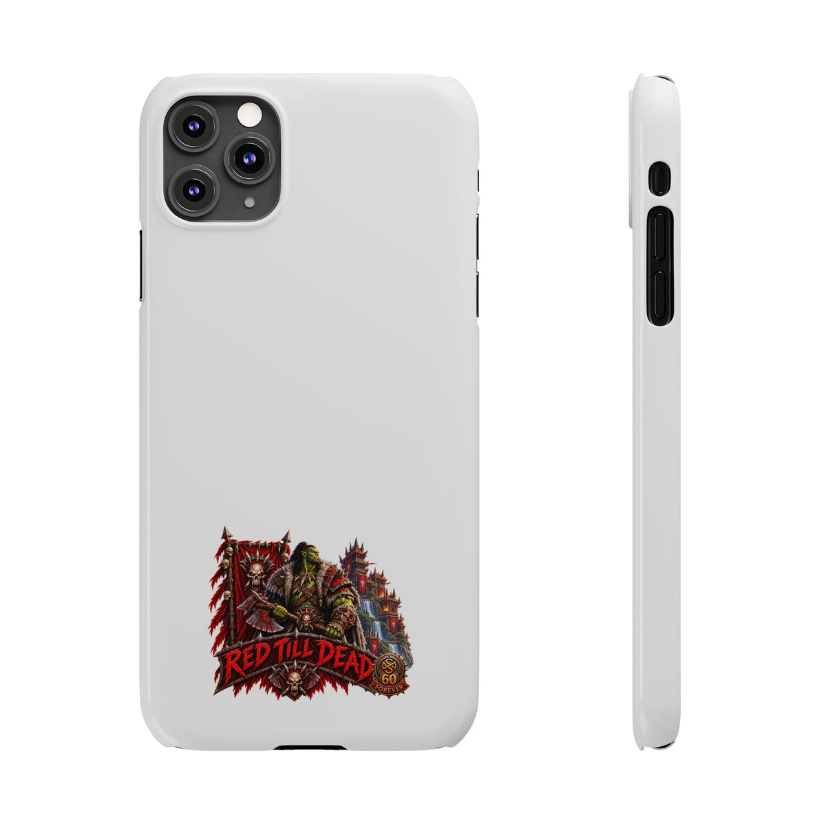 Slim Phone Case — “Red Till Dead” Vintage Horror Graphic
