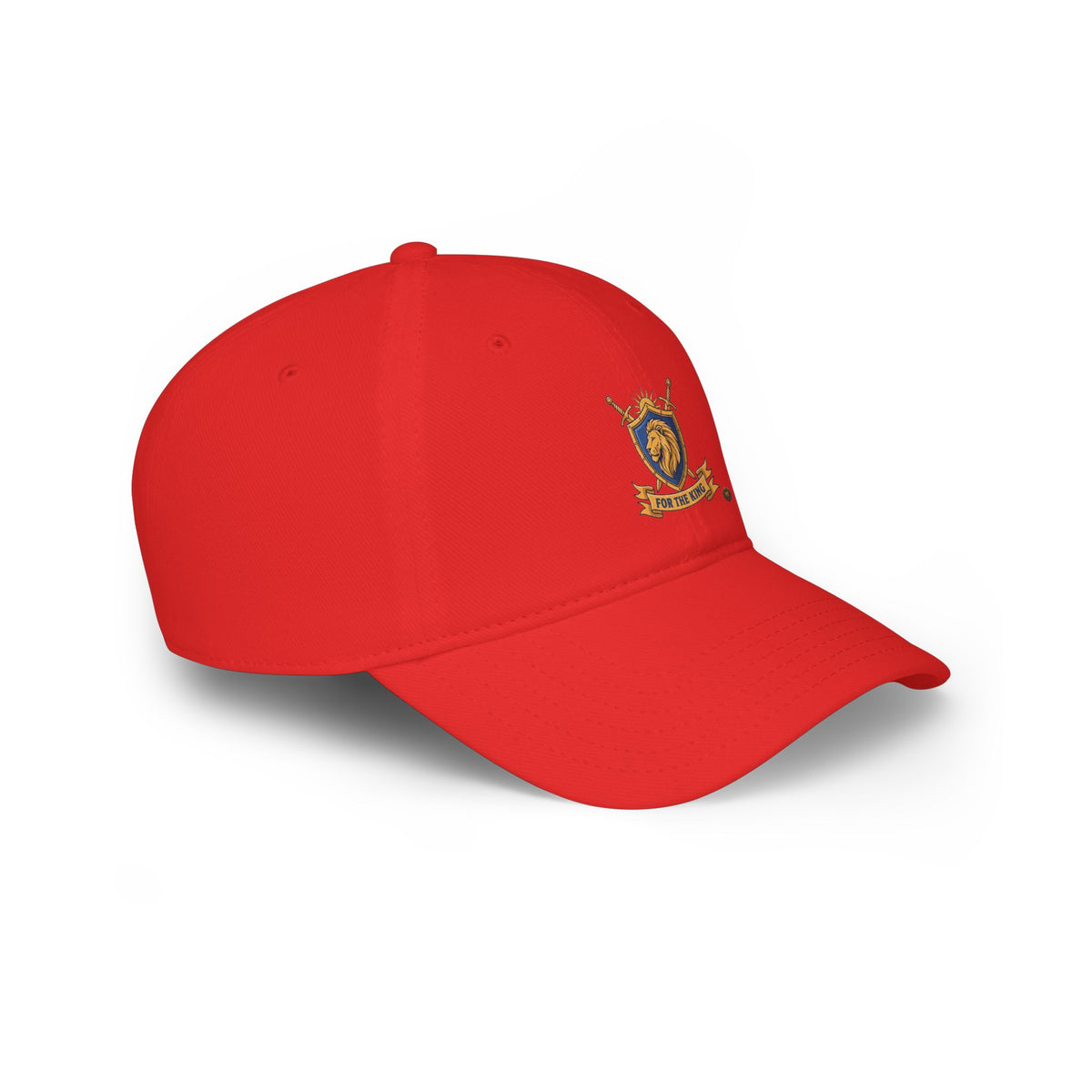 Lion Crest Cap — "For The King" Low Profile Baseball Hat