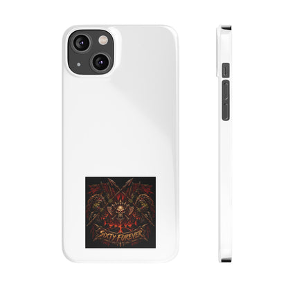 Slim Phone Case — 'Sixty Forever' Gothic Skull & Wings Design
