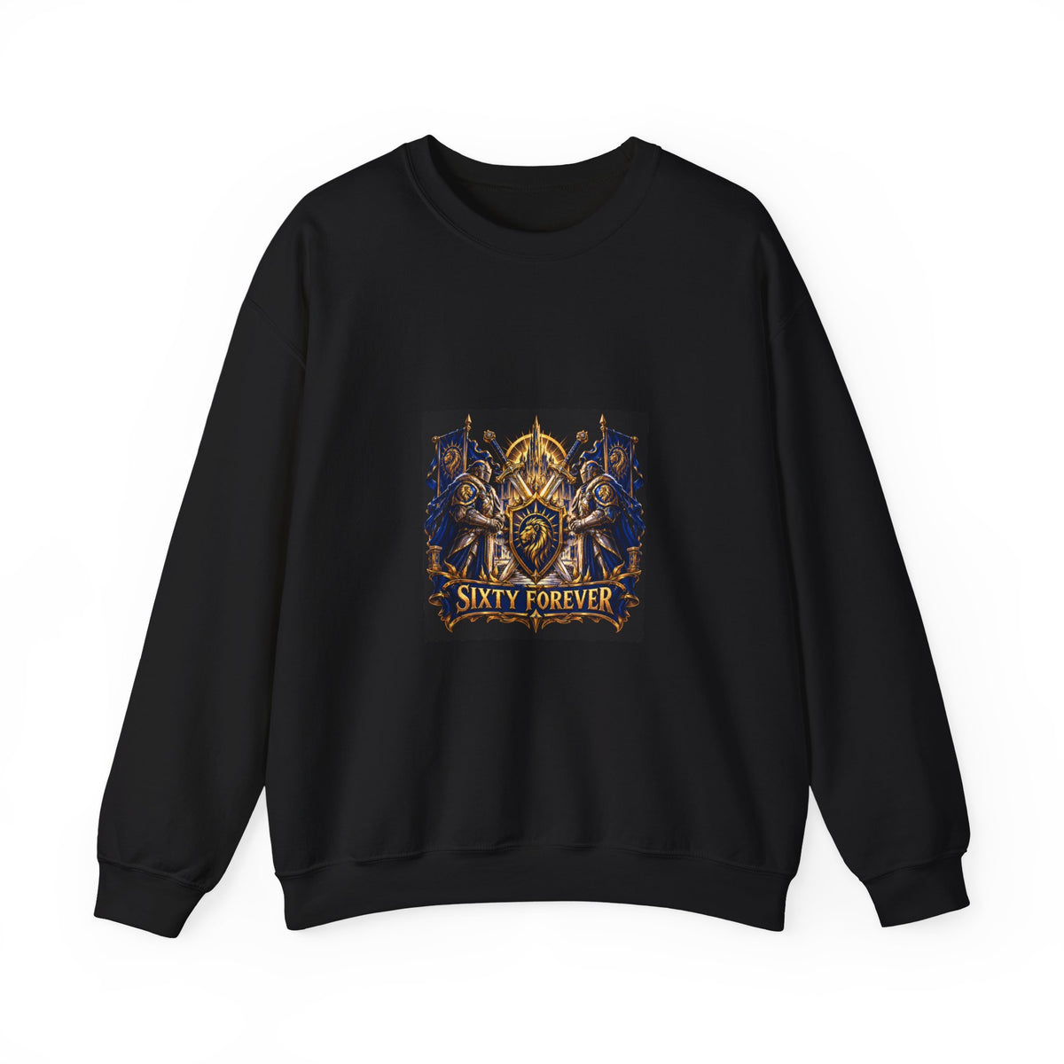 Crewneck Sweatshirt — Sixty Forever Ornate Shield Graphic