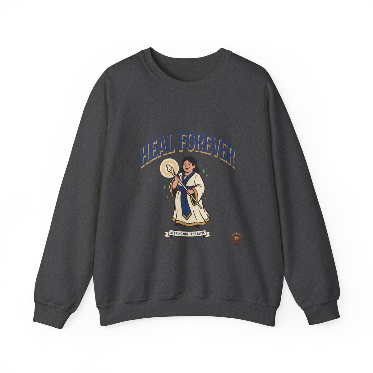 Heal Forever Sweatshirt — Vintage Saint Illustration Crewneck