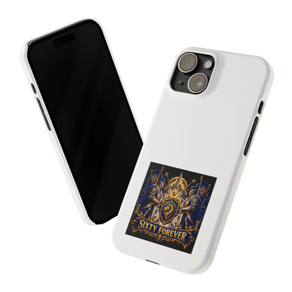 Slim Phone Case — "Sixty Forever" Shield Knight Graphic