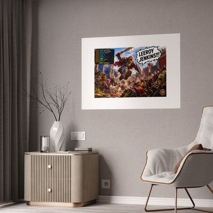 Gloss Poster — 'Leeroy Jenkins' Fantasy Gaming Print