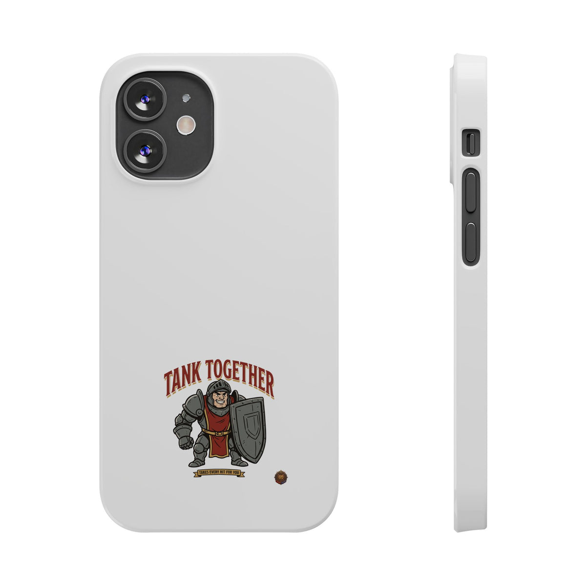 Slim Phone Case — "Tank Together" Medieval Tank Warrior Design