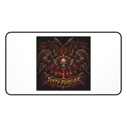 Skull Dragon Desk Mat — 'Sixty Forever' Gothic Gaming Mouse Pad