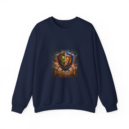 Fantasy Crest Crewneck Sweatshirt — "Forever" Shield Graphic