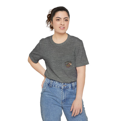 Pocket T‑Shirt — 'Coffee Before Talkie' Retro Coffee Pocket Tee