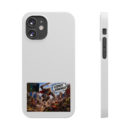 Slim Phone Case — 'Leeroy Jenkins!' Gaming Meme Design