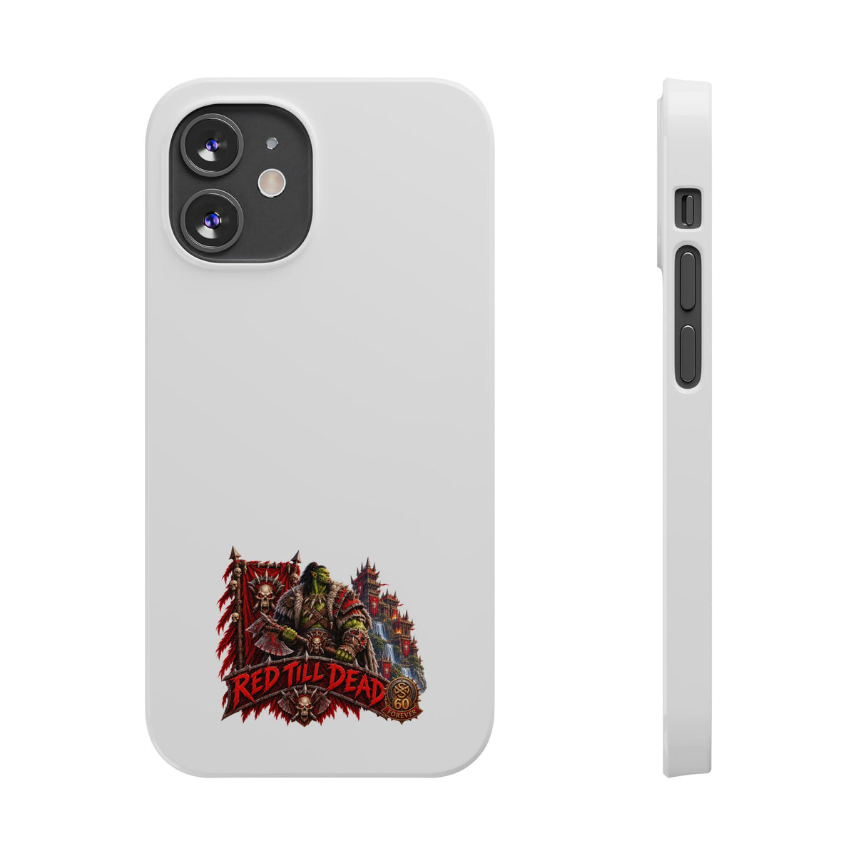 Slim Phone Case — “Red Till Dead” Vintage Horror Graphic
