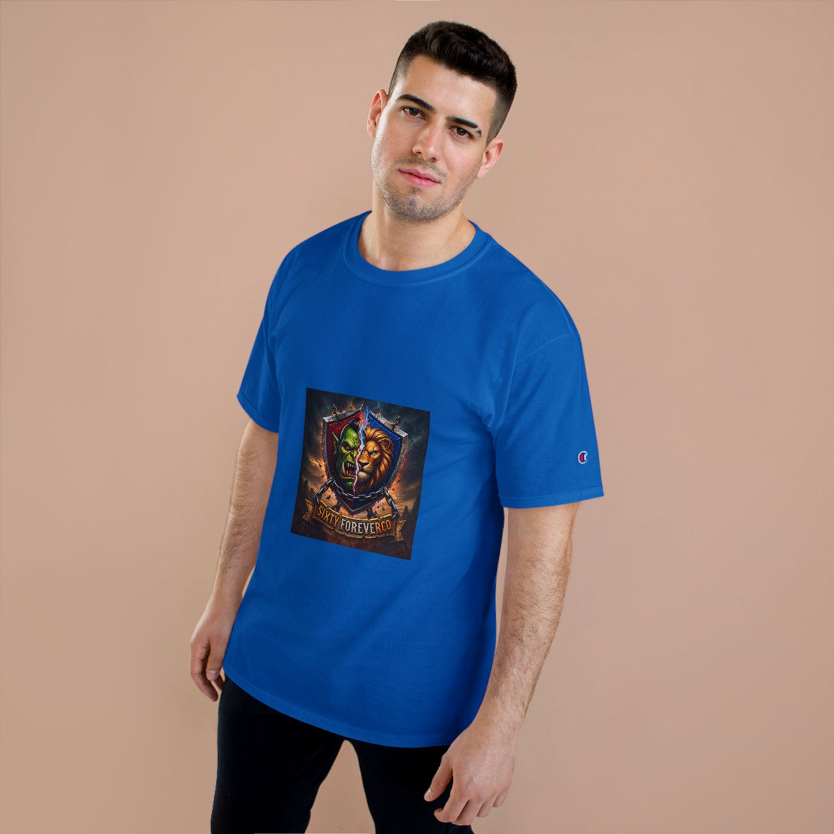 Champion T-Shirt - "Victory Forever" Fantasy Shield Gamer Tee
