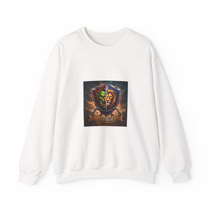 Fantasy Crest Crewneck Sweatshirt — "Forever" Shield Graphic