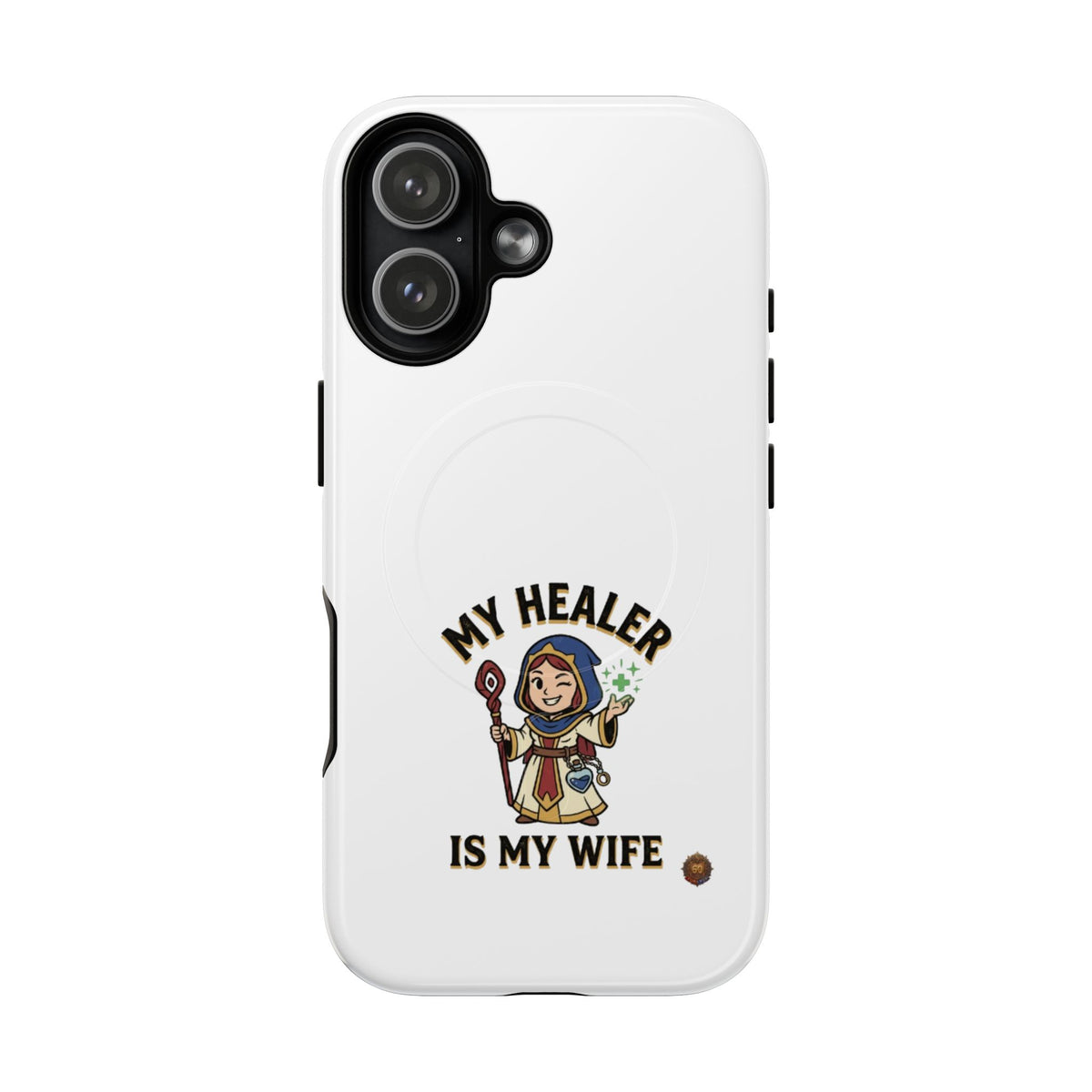 Phone Case — “My Healer Is My Wife” Cute RPG Healer Design, Tough Magnetic Protective Case