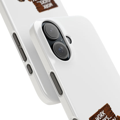 Slim Phone Case — "Work Sucks... Let’s Raid!" Gamer Orc 60 Forever Design