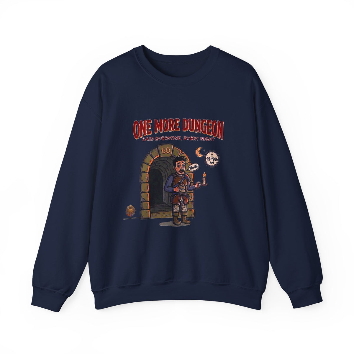 One More Dungeon Graphic Sweatshirt — Funny RPG Gamer Crewneck