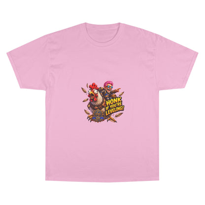 Gamer Chicken "Honk If You’re Leveling" T‑Shirt