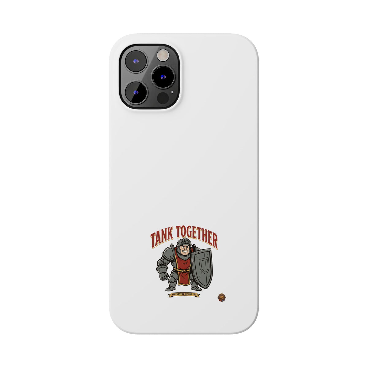 Slim Phone Case — "Tank Together" Medieval Tank Warrior Design