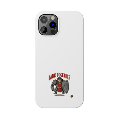 Slim Phone Case — "Tank Together" Medieval Tank Warrior Design