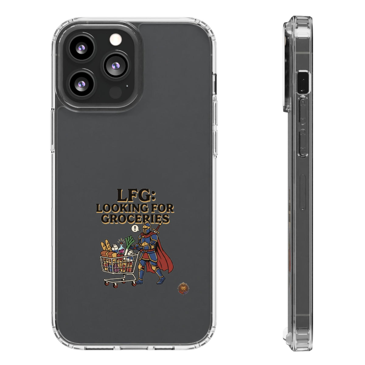 Clear Phone Case — “LFG: Looking For Groceries” Grocery Shopper Design