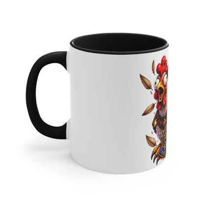 Gaming Mug — "Honk If You're Leveling" Funny Gamer Coffee Cup (Color Accent)