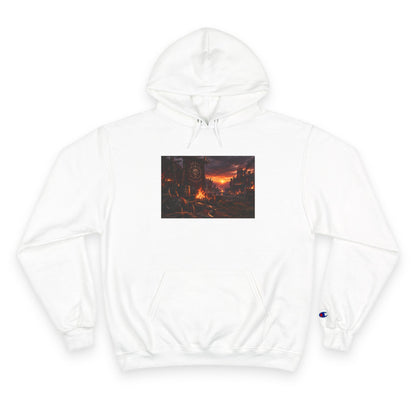Champion Hoodie — Sunset Cityscape Graphic Hoodie