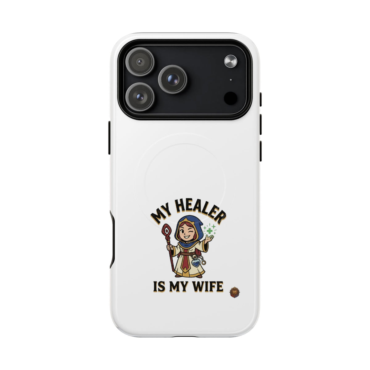 Phone Case — “My Healer Is My Wife” Cute RPG Healer Design, Tough Magnetic Protective Case