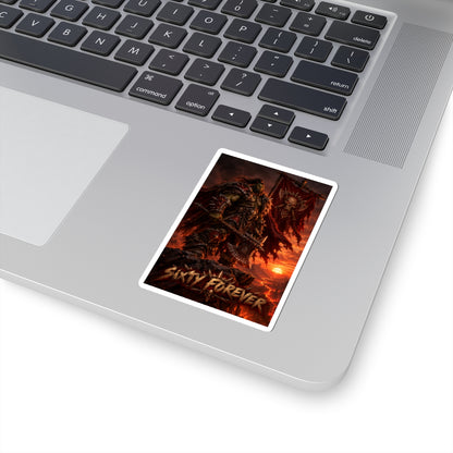 Sixty Forever War Orc Sticker — Fantasy Warrior Kiss-Cut Vinyl