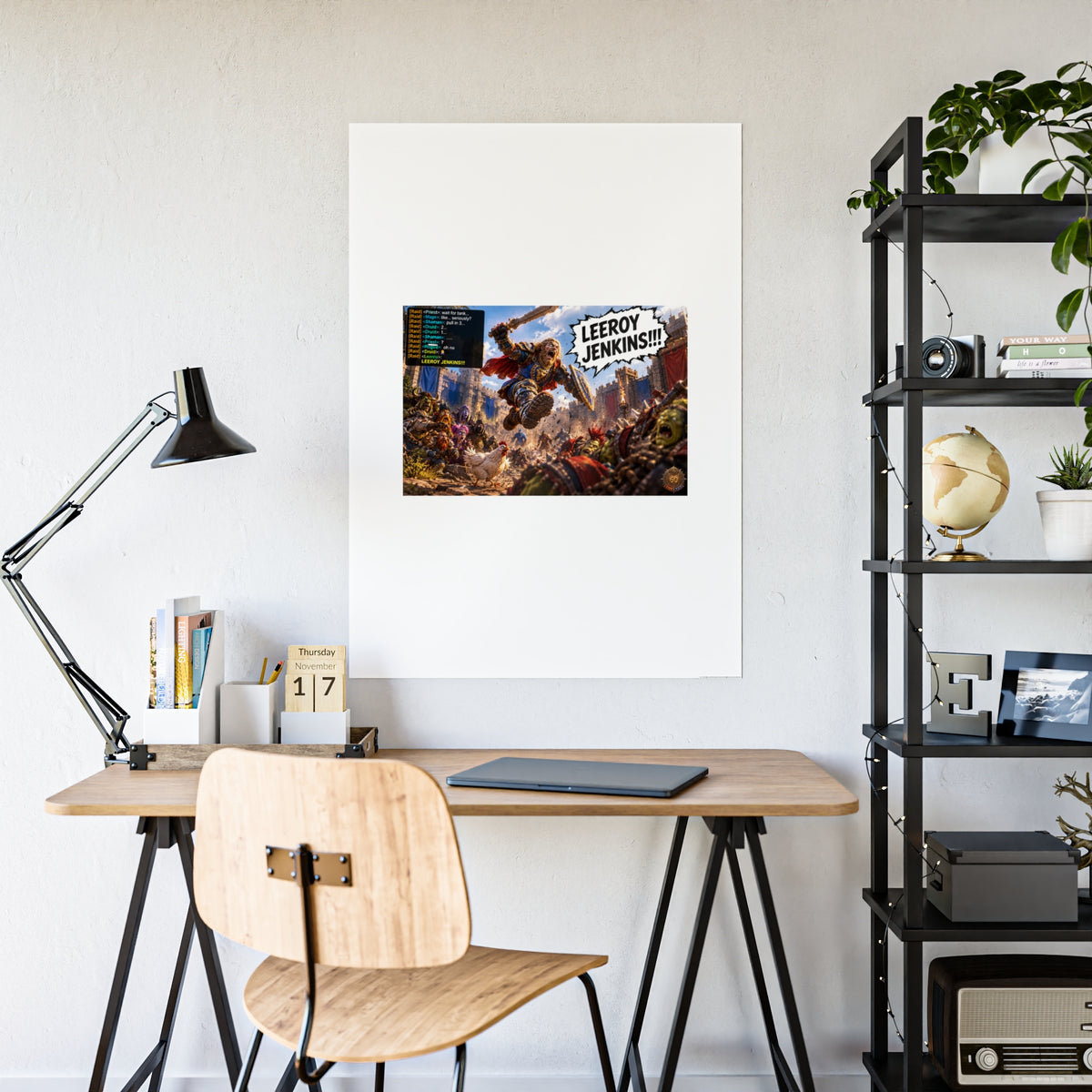 Gloss Poster — 'Leeroy Jenkins' Fantasy Gaming Print