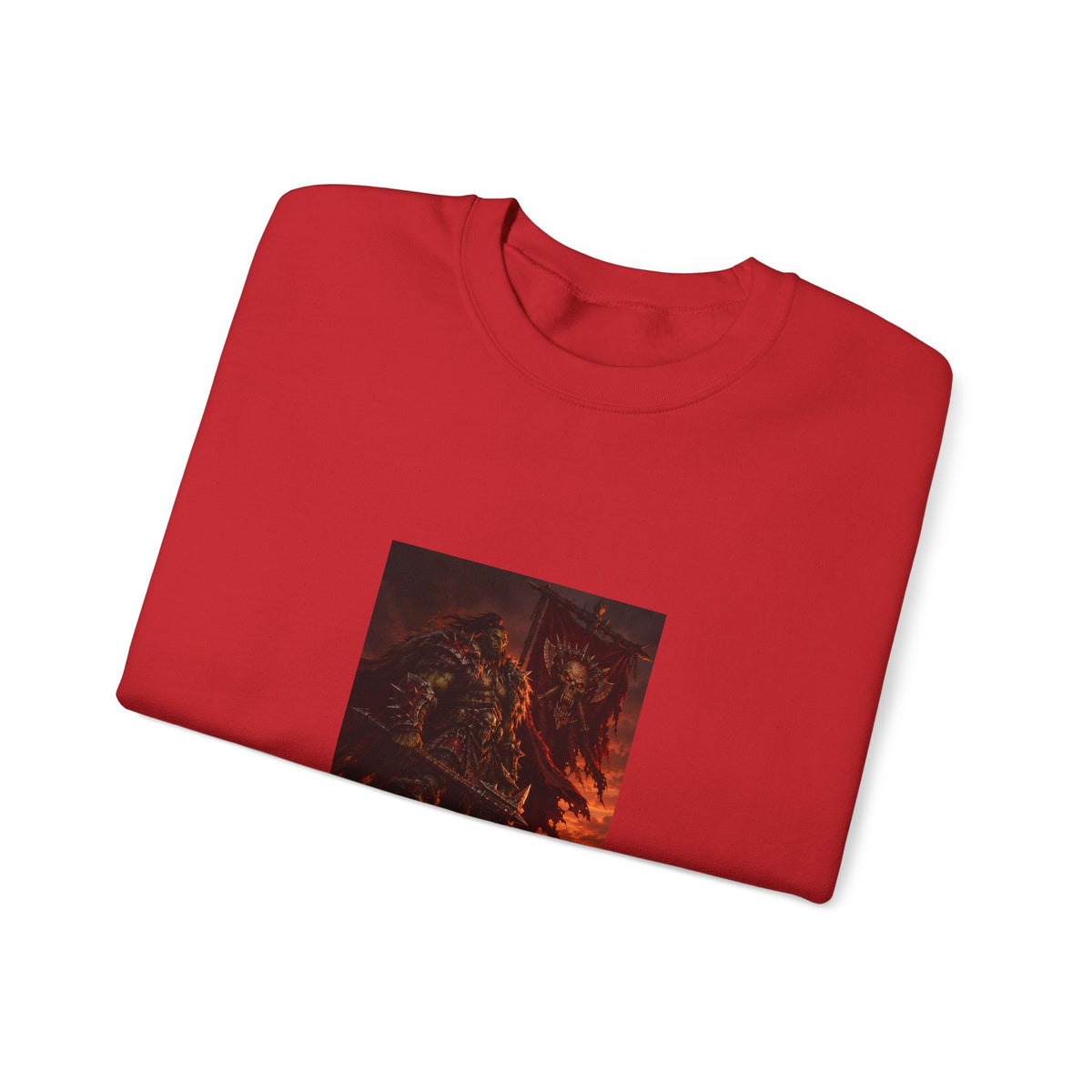 Crewneck Sweatshirt — Dark Fantasy Inferno Graphic with “Stay Forever” Text