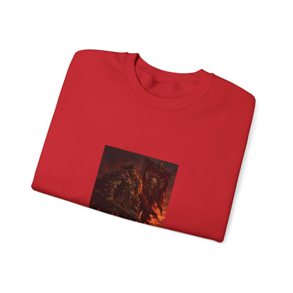 Crewneck Sweatshirt — Dark Fantasy Inferno Graphic with “Stay Forever” Text