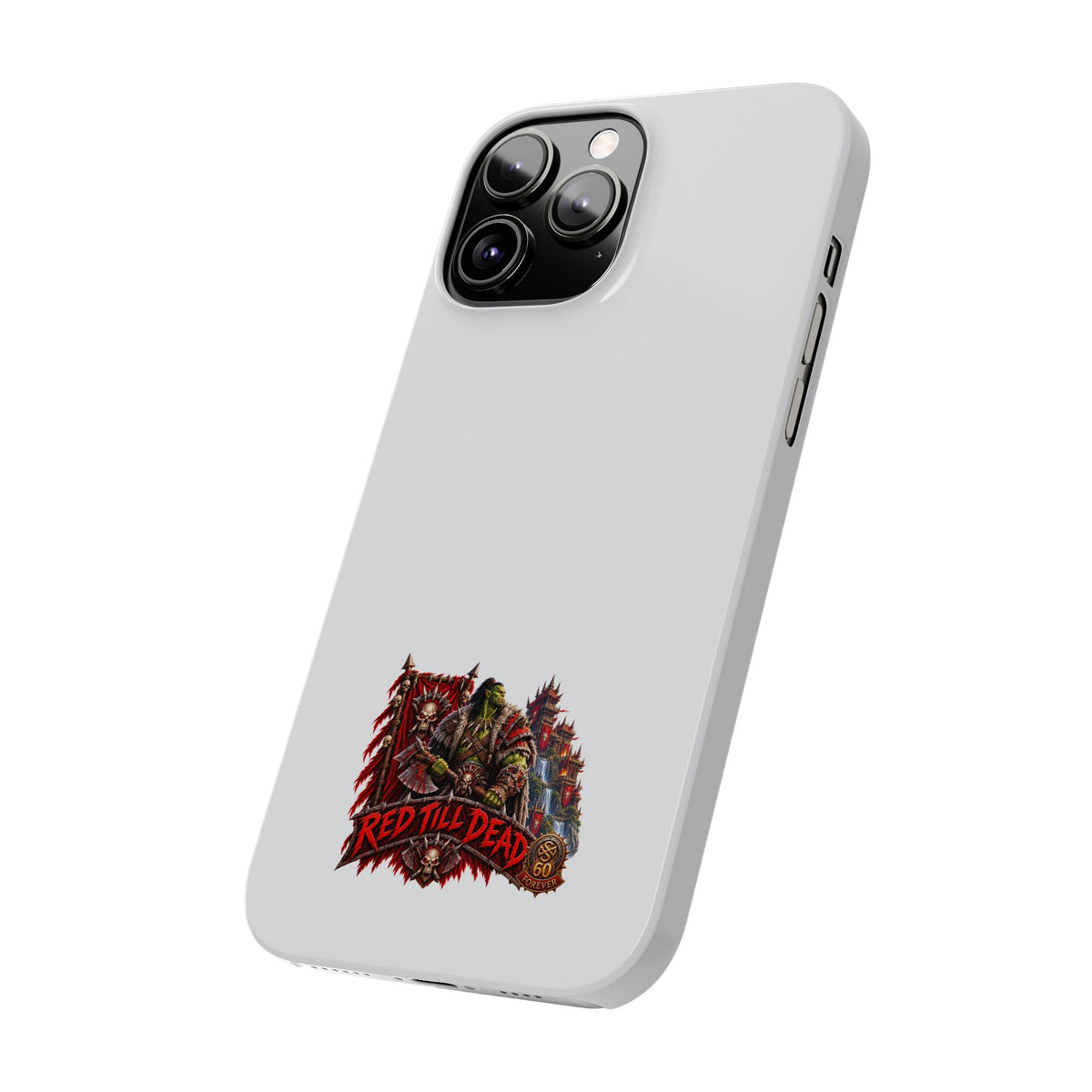 Slim Phone Case — “Red Till Dead” Vintage Horror Graphic