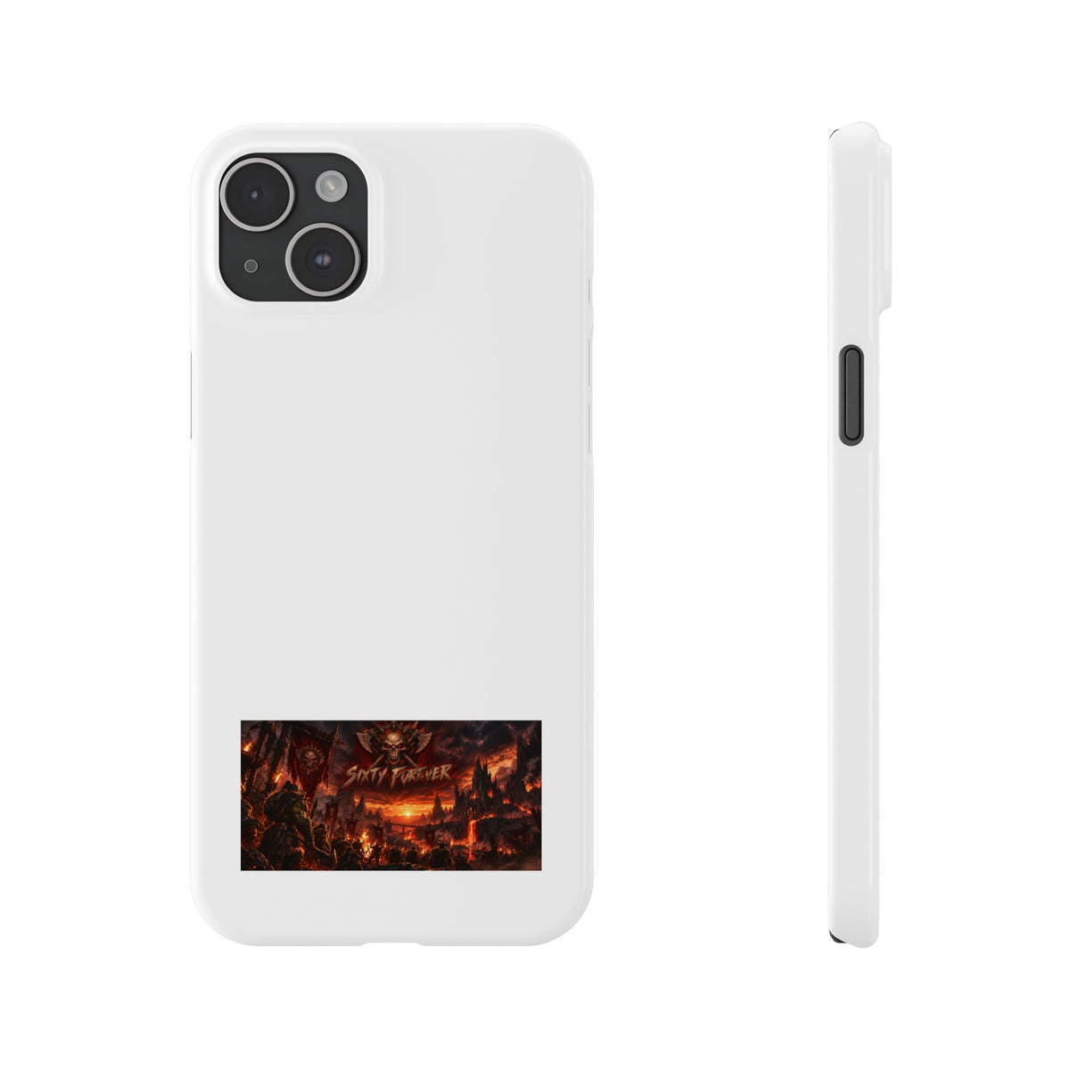 Slim Phone Case — Dark Fantasy Cityscape "Soft Panic" Design