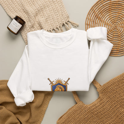 Lion Crest Crewneck Sweatshirt — Be the King Graphic