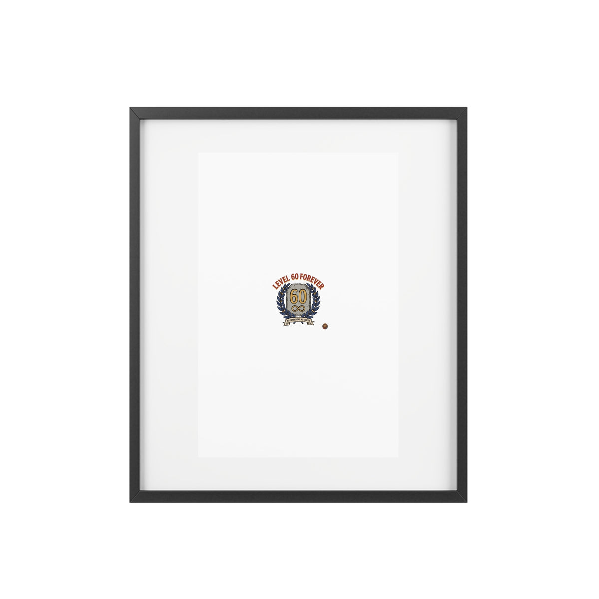 Level 60 Forever Framed Poster — 60th Birthday Vintage Crest Matte Print