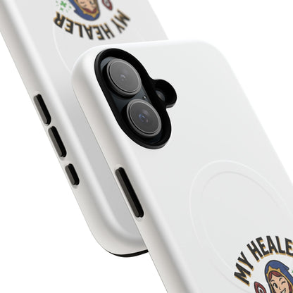 Phone Case — “My Healer Is My Wife” Cute RPG Healer Design, Tough Magnetic Protective Case