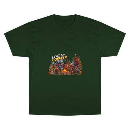 Level 60 Forever T-Shirt – Retro RPG Campfire Gamer Tee