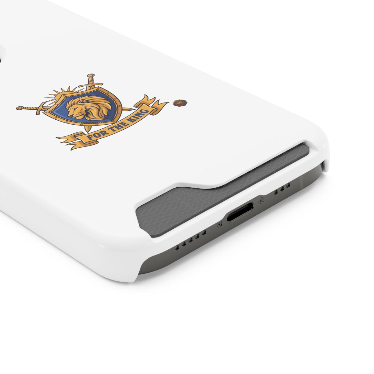 Lion Crest Phone Card Case — 'For The King' Slim Wallet Phone Case