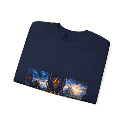 For the King Crewneck Sweatshirt – Medieval Fantasy Gaming Design