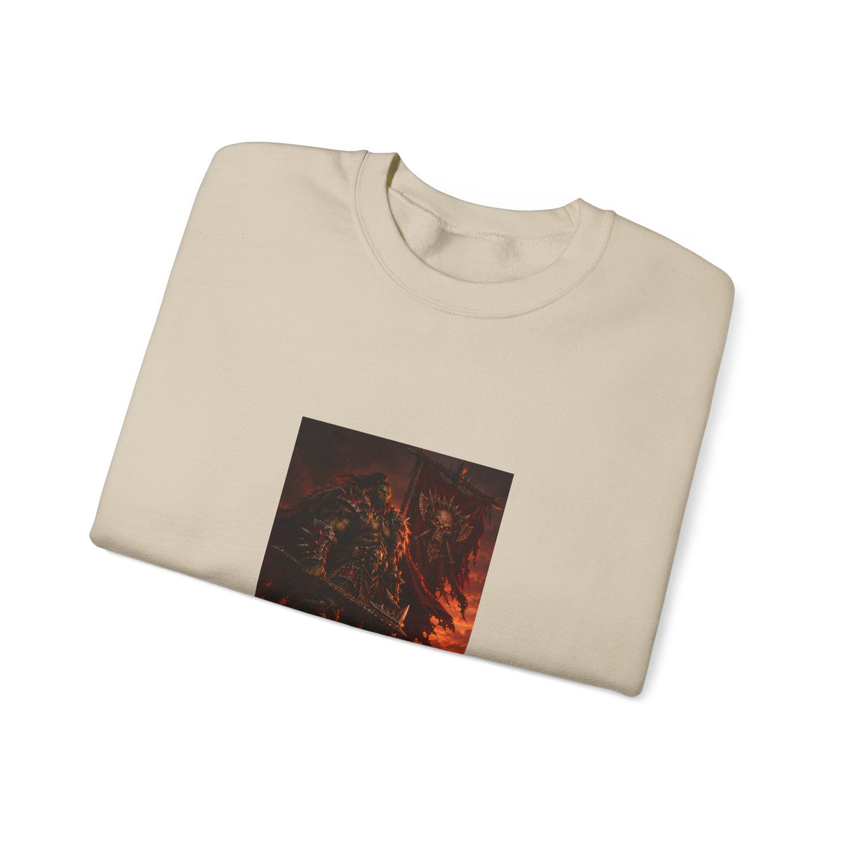 Crewneck Sweatshirt — Dark Fantasy Inferno Graphic with “Stay Forever” Text