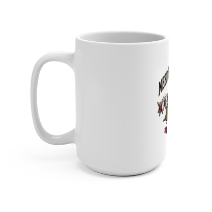 Need Before Greed 15oz Ceramic Mug – RPG Treasure Chest Design