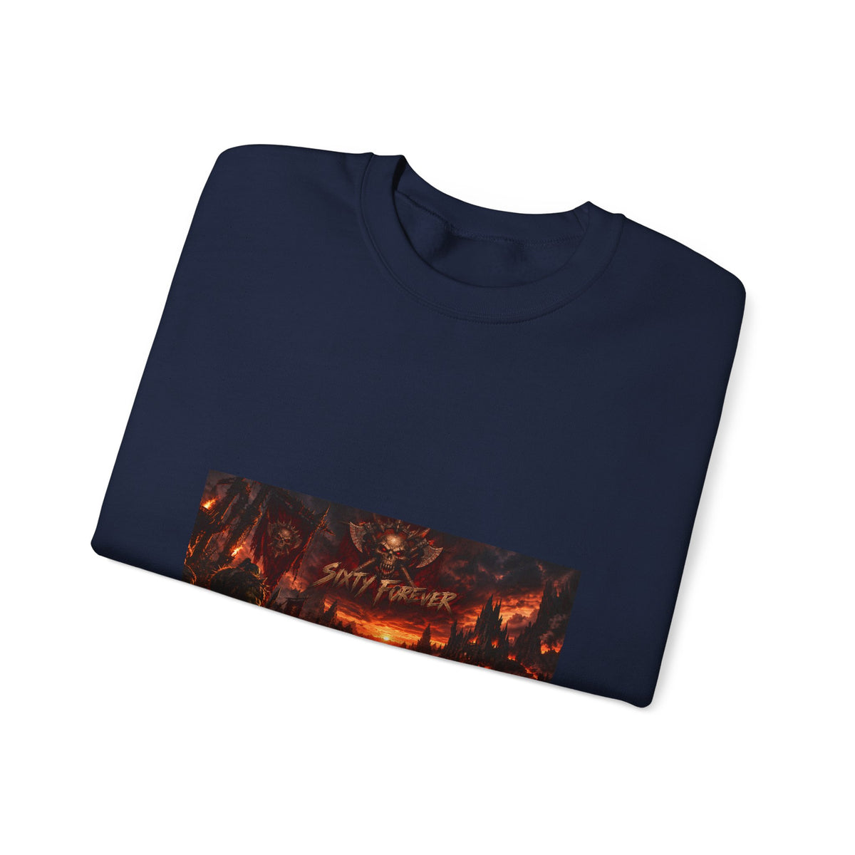 Crewneck Sweatshirt — Dark Fantasy 'Enjoy The Flames' Graphic