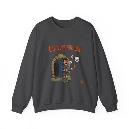 One More Dungeon Crewneck Sweatshirt — Gamer RPG Adventure Pullover