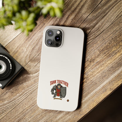 Slim Phone Case — "Tank Together" Medieval Tank Warrior Design