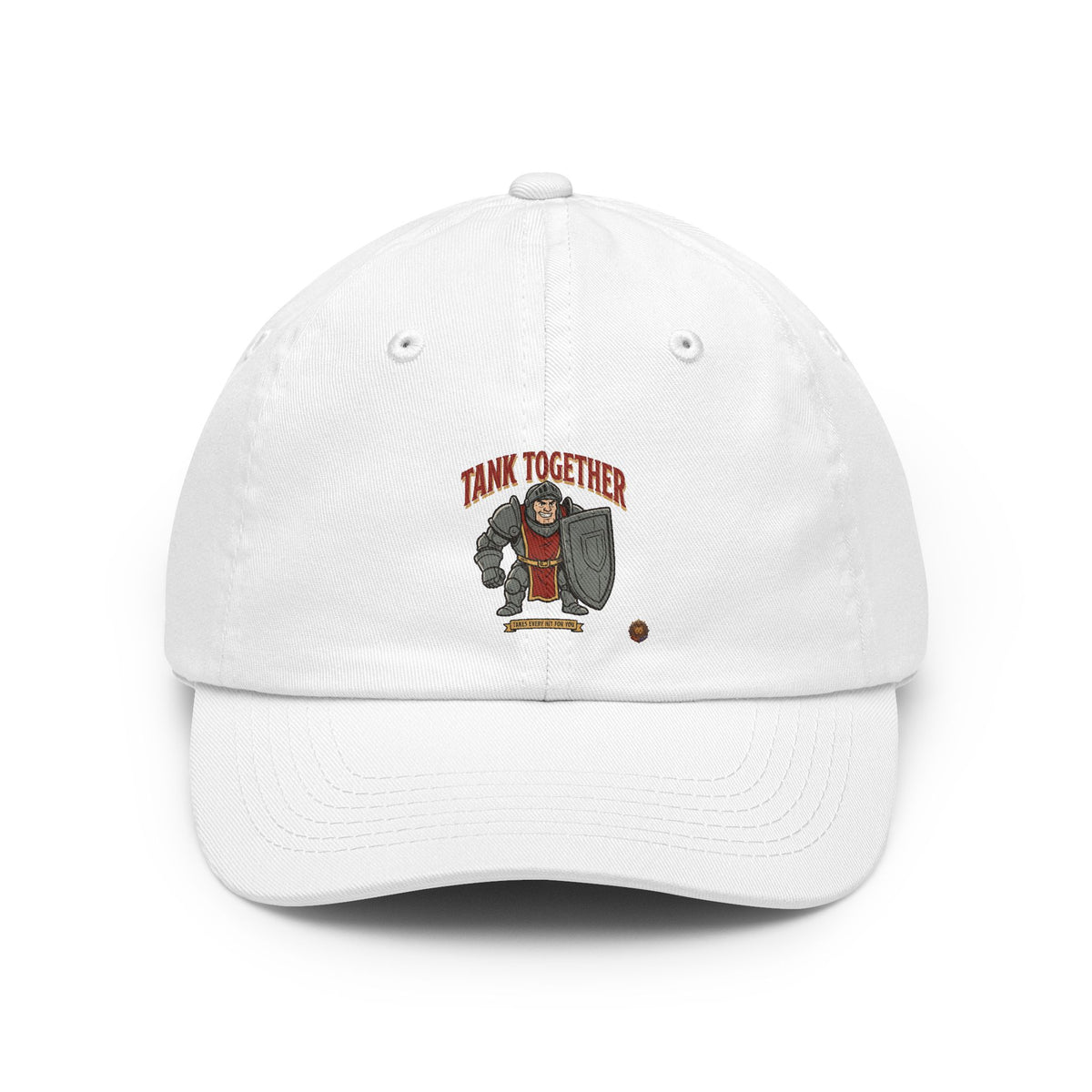 Think Together Dad Hat — Vintage Shield Emblem Baseball Cap