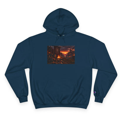 Champion Hoodie — Sunset Cityscape Graphic Hoodie
